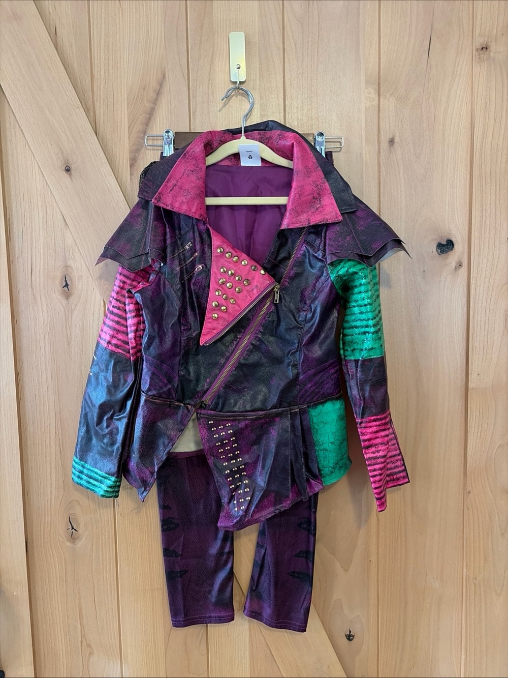 Disney Descendants MAL Original Girls Deluxe Costume Halloween 9/10 Faux Leather